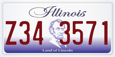 IL license plate Z343571