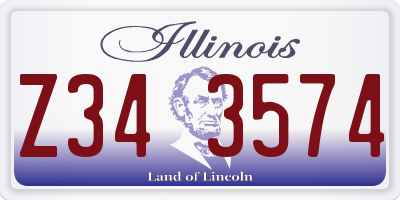 IL license plate Z343574