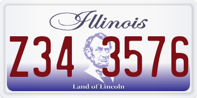 IL license plate Z343576