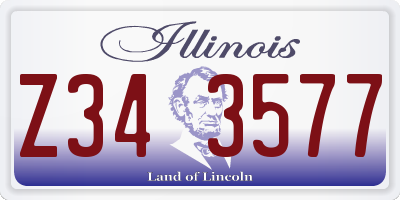 IL license plate Z343577