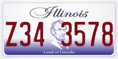 IL license plate Z343578