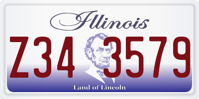 IL license plate Z343579
