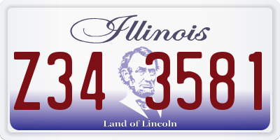 IL license plate Z343581