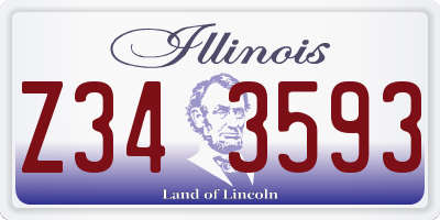 IL license plate Z343593