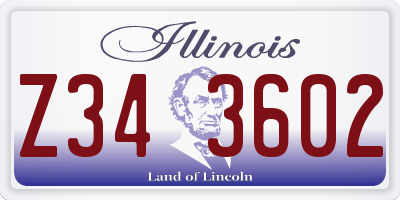 IL license plate Z343602