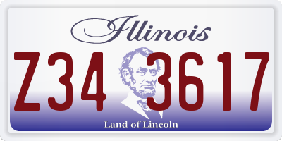 IL license plate Z343617