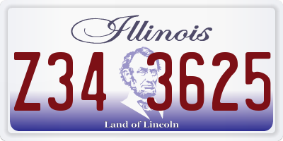 IL license plate Z343625