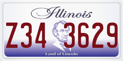 IL license plate Z343629