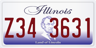 IL license plate Z343631