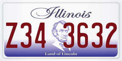 IL license plate Z343632