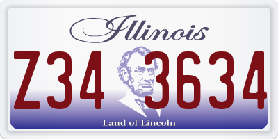 IL license plate Z343634