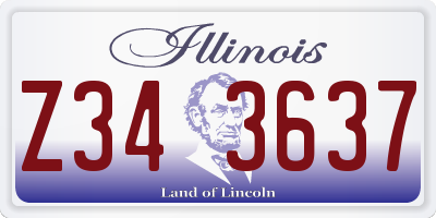IL license plate Z343637