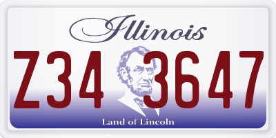 IL license plate Z343647