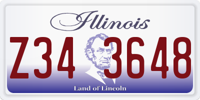 IL license plate Z343648