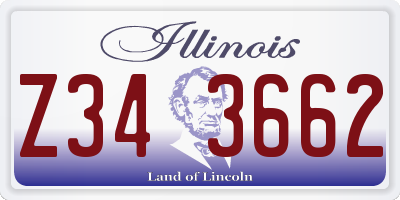 IL license plate Z343662
