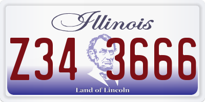 IL license plate Z343666