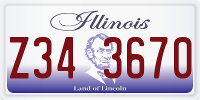 IL license plate Z343670
