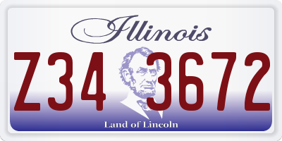 IL license plate Z343672