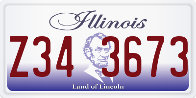 IL license plate Z343673