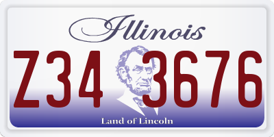 IL license plate Z343676