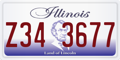 IL license plate Z343677