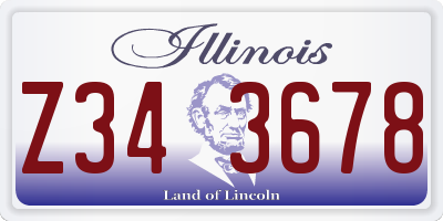 IL license plate Z343678