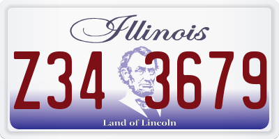 IL license plate Z343679