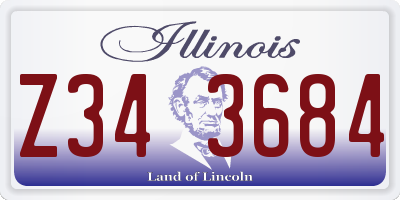 IL license plate Z343684