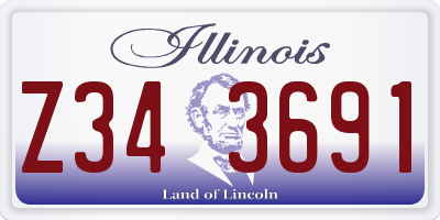 IL license plate Z343691