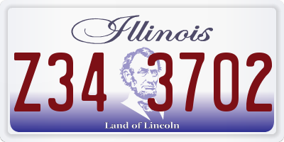 IL license plate Z343702