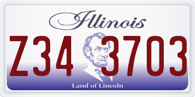 IL license plate Z343703