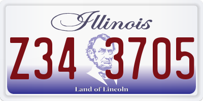 IL license plate Z343705