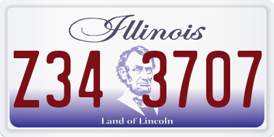 IL license plate Z343707
