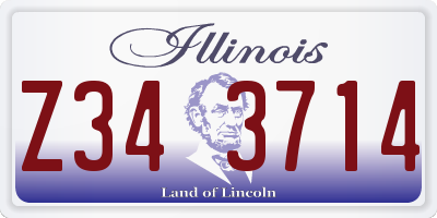 IL license plate Z343714