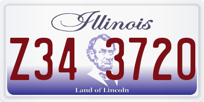 IL license plate Z343720