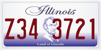 IL license plate Z343721