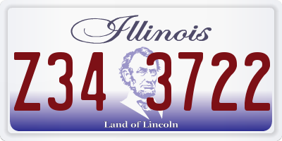 IL license plate Z343722