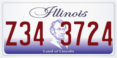 IL license plate Z343724