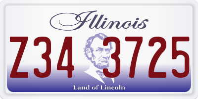 IL license plate Z343725