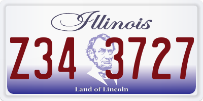 IL license plate Z343727