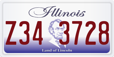 IL license plate Z343728