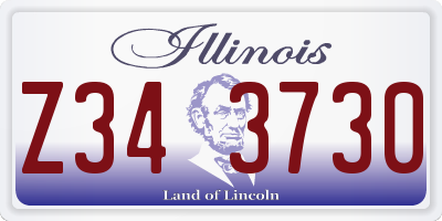 IL license plate Z343730