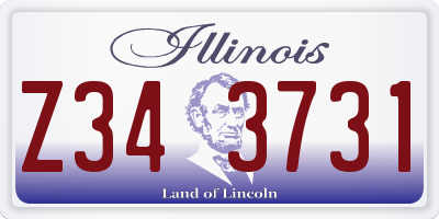 IL license plate Z343731
