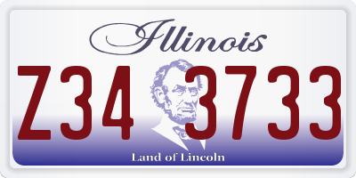 IL license plate Z343733