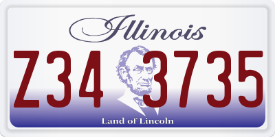 IL license plate Z343735