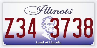 IL license plate Z343738