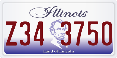 IL license plate Z343750