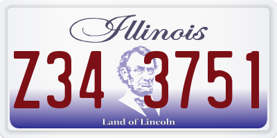 IL license plate Z343751