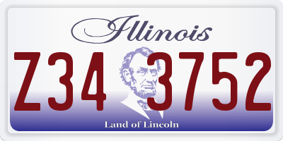 IL license plate Z343752