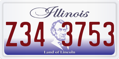 IL license plate Z343753